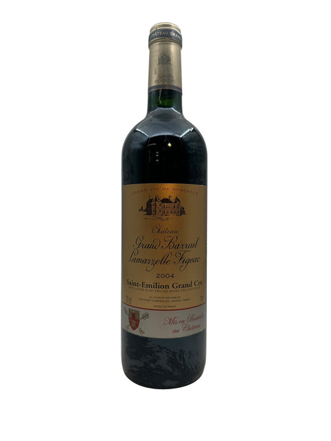 Pullo Chateau Grand Barrail Lamarzelle Figeac 2004 Saint-Emilion Grand Cru -punaviiniä