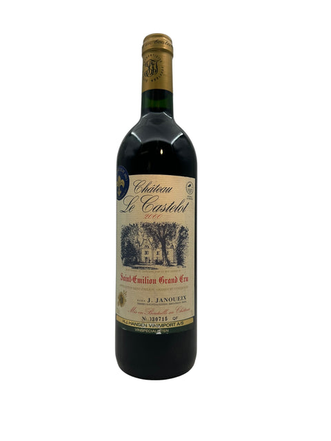 Pullo Château Le Castelet 2000 punaviiniä
