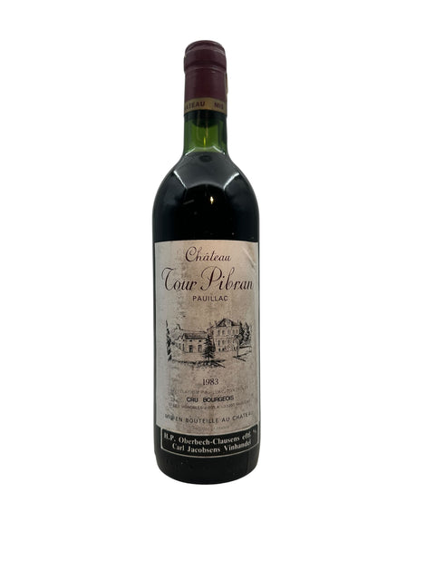 Pullo Château Tour Pibran 1983 punaviiniä Pauillacista