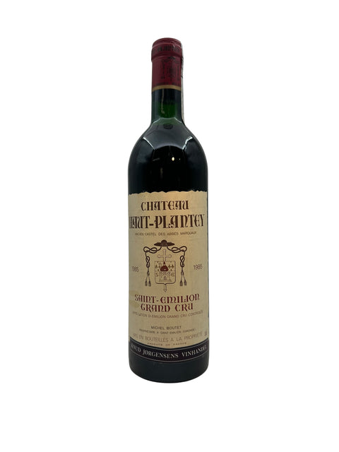 Pullo Chateau Haut-Plantey 1985 punaviiniä