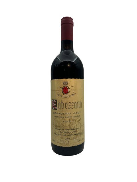Pullo Grignolino d'Asti Rabezzana 1992 punaviiniä