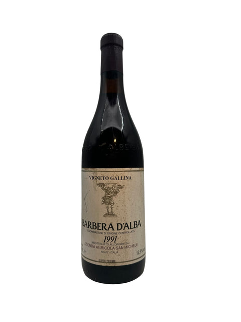Barbera d'Alba Vigneto Gallina 1991 Azienda Agricola San Michele -pullosta
