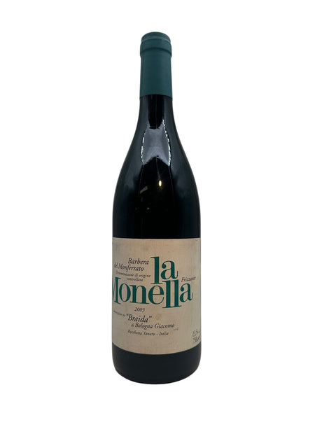 Pullo La Monella Braida 2003 punaviiniä