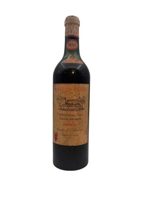 Pullo Orvieto Castello della Sala 1947 valkoviiniä