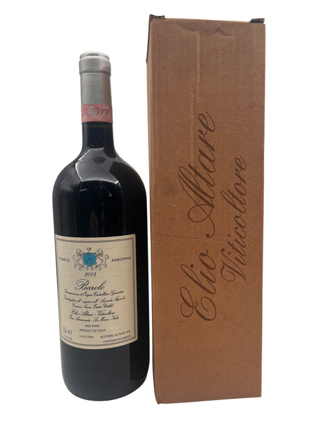 Pullo Barolo Elio Altare 2003 alkuperäispakkauksessa