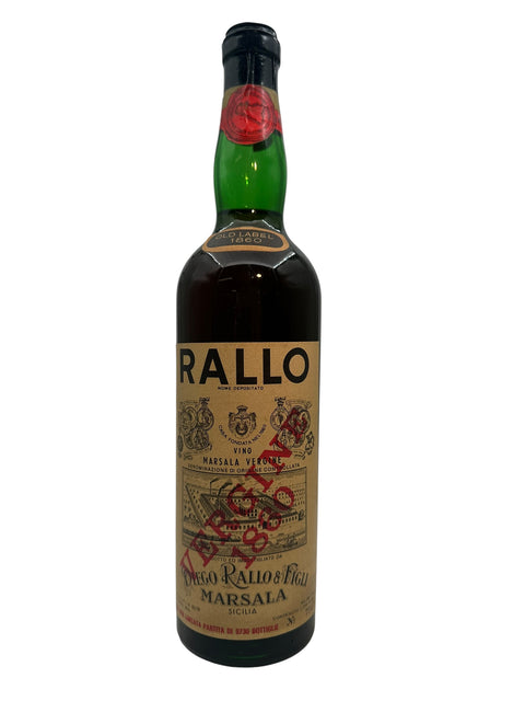 Diego Rallo Marsala viinipullo vuodelta 1860
