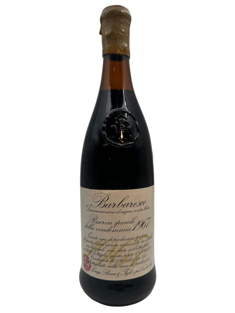 Pullo Barbaresco Luigi Bosca 1967 italialaista punaviiniä