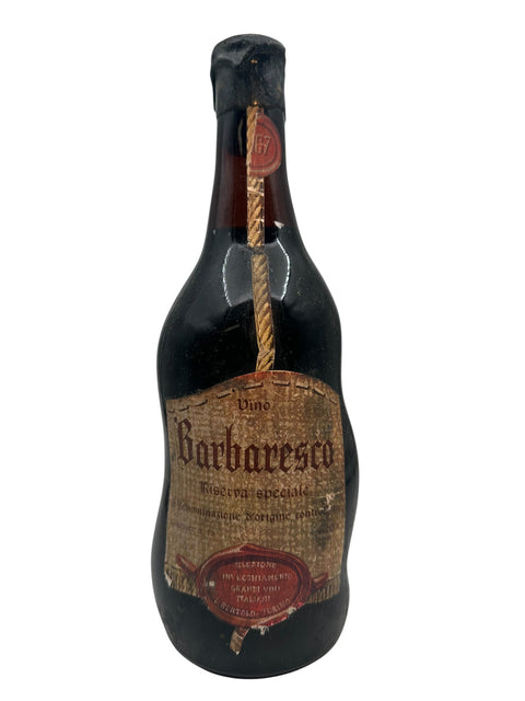 Pullo Barbaresco Riserva Speciale 1967 etiketillä