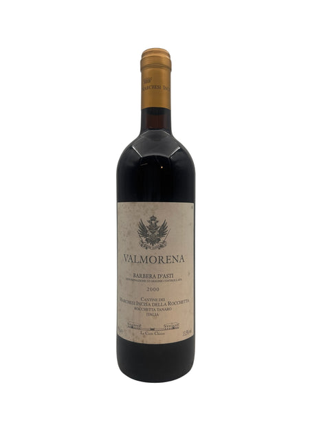 Pullo Valmorena Barbera d'Asti punaviiniä 2000 Cantine dei Marchesi Incisalta
