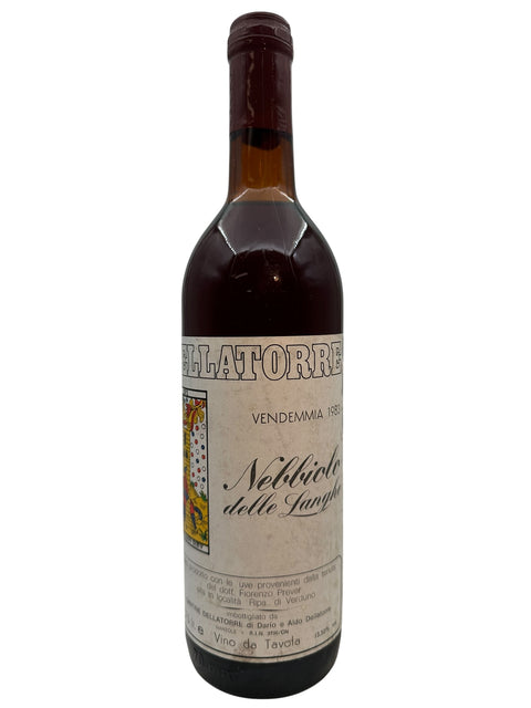 Pullo Nebbiolo delle Langhea Dellatorresta, vuosikerta 1983