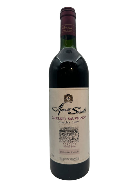 Pullo Cabernet Sauvignon Martí Serdà 1989 Penedèsistä