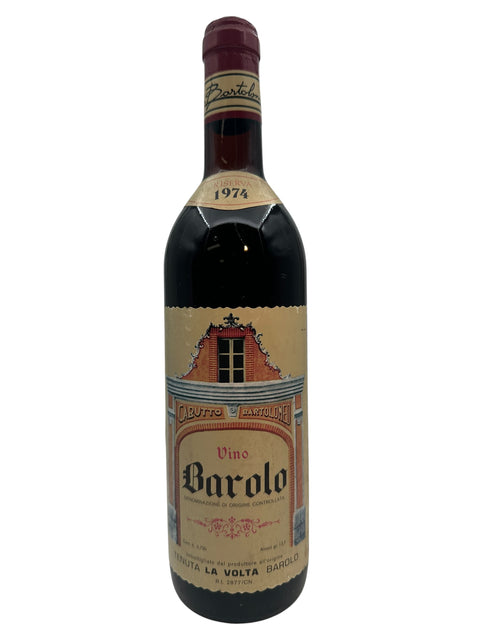 Pullo Barolo Tenuta La Volta 1974 punaviiniä