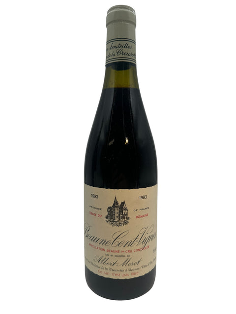 Pullo Beaune Cent-Vignes Albert Morot 1993 vuosikerta punaviiniä