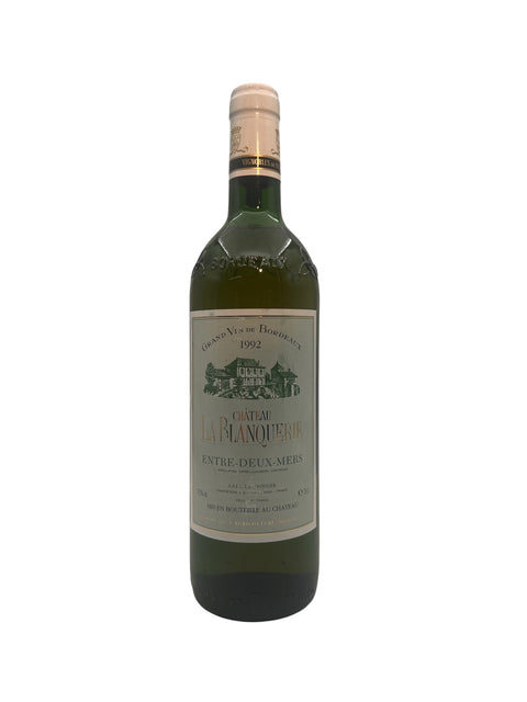 Pullo Château La Blanquerie 1992 -valkoviiniä Bordeaux'sta
