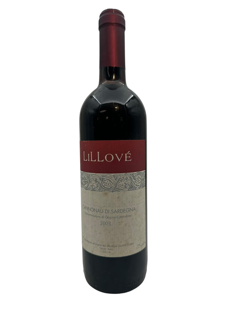 Cannonau di Sardegna LiLLovè 2003 punaviini Sardiniasta