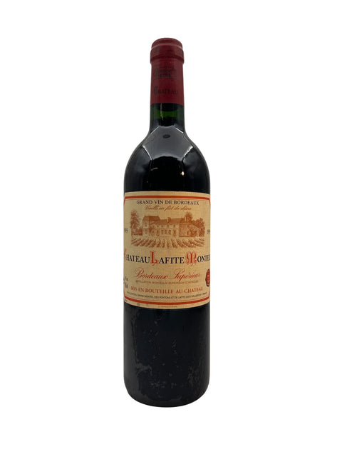 Pullo Chateau Lafite Monteil 1995 punaviiniä
