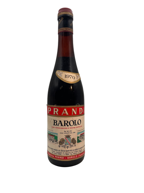 Pullo Barolo Prandia 1970 - italialaista punaviiniä