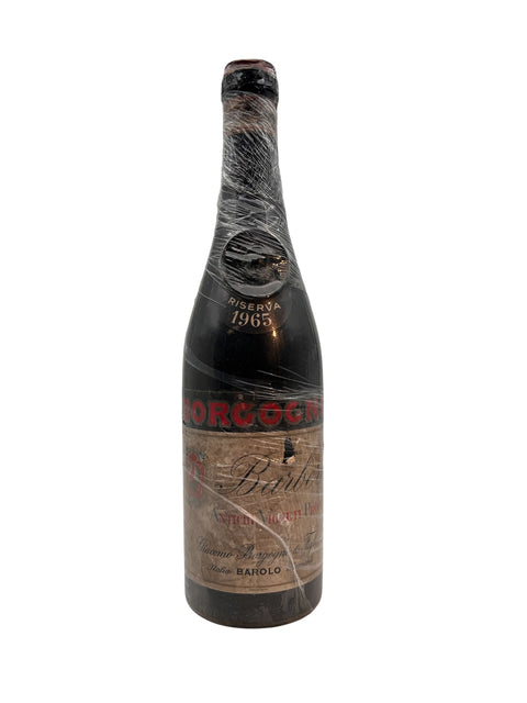 Pullo Barolo Giacomo Borgognoa 1965 kääreellä