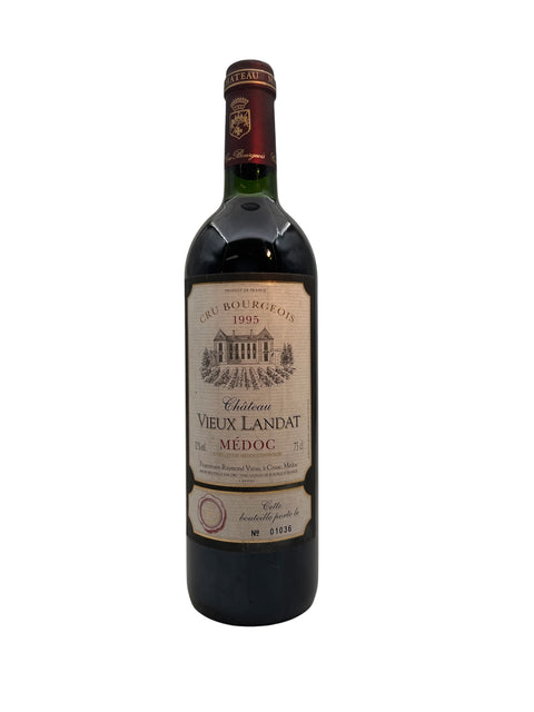 Pullo Château Vieux Landat 1995 punaviiniä Médocista