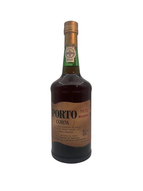 Pullo Coroa Poças Junior 1970 portviiniä
