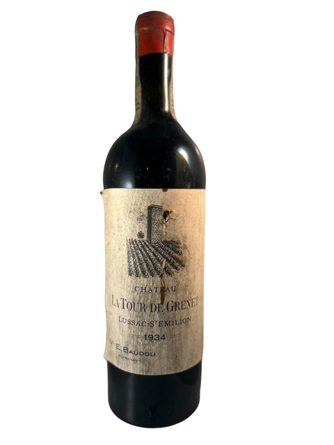 Bordeaux 1934 Chateau La Tour de Grenet